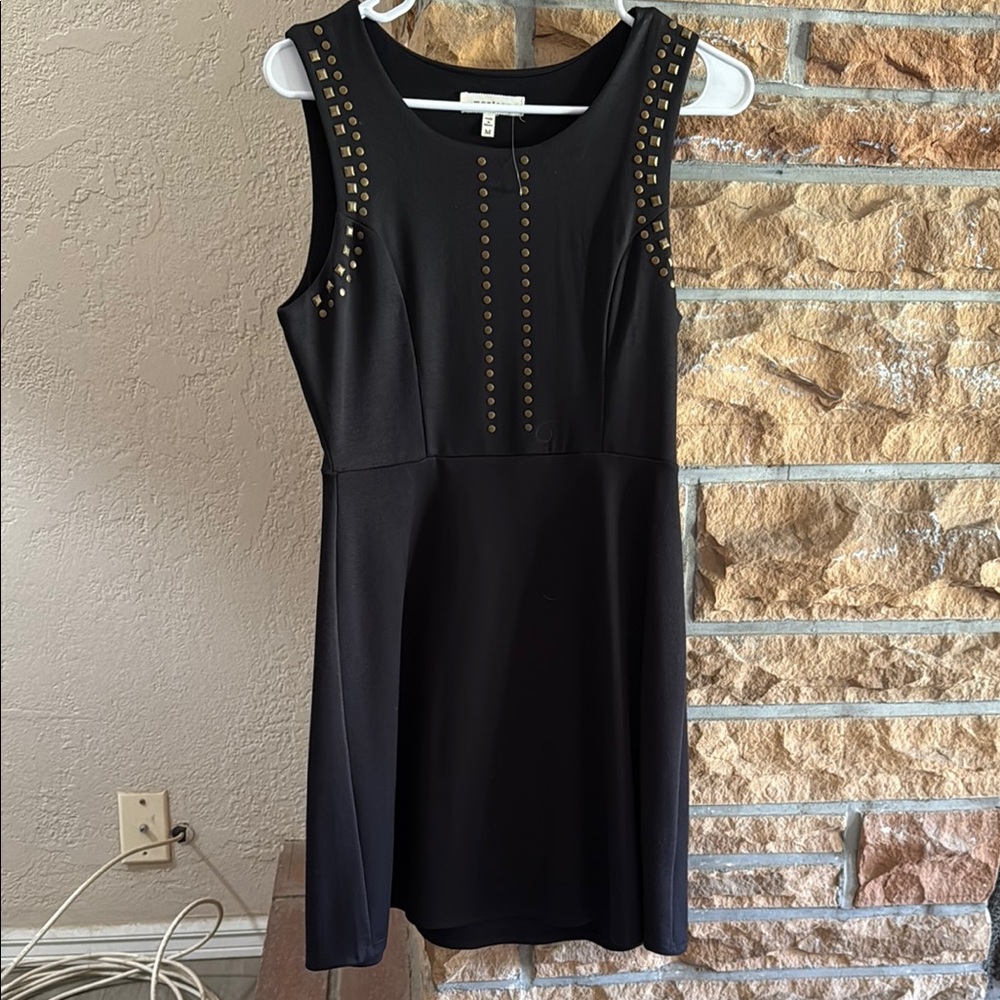 Elegant Black Studded Dress